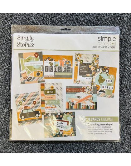 Simple Stories Here and There 8pc Card Kit