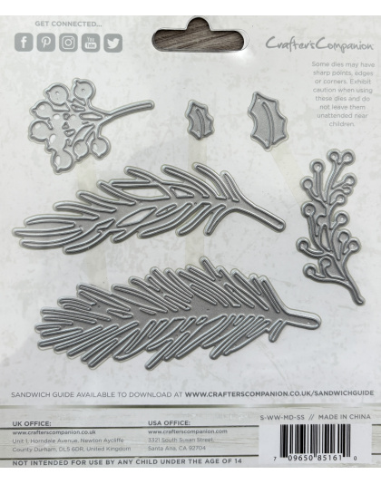 Crafters Companion Winter Wonderland Collection Cutting Dies - Sesonal Sprigs