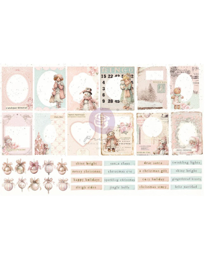 Christmas Blush Collection Ephemera – Frosty Frames – 76 pcs w/ foil details