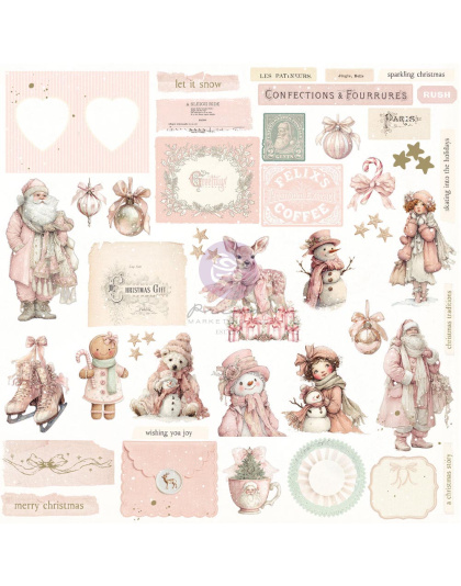 Christmas Blush Collection Ephemera – Frosty Memories – 100 pcs w/ foil details